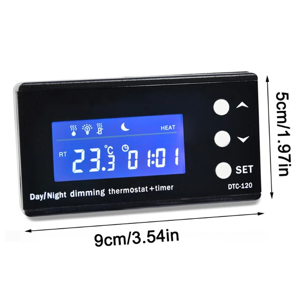 Digital Display Reptile Pet Nest Thermostat High Precision Probe Temperature and Humidity Controller Timer Amphibian Pet
