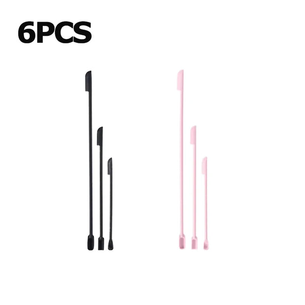 Silicone Spatula Silicone Double-end Scraper Cosmetics Bottle Jar Scraper Cosmetics Tool Mini Scraper Set Makeup Tools