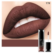 Pudaier Waterproof Lip Gloss Matte Liquid Lipstick Matte Lip Stick Cosmetics Makeup Nude Purple Black Rose Cosmetics