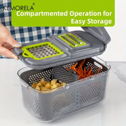 A Set Of 22-Piece Vegetable Cutter, Multifunctional Fruit Vegetable Cutter, Manual Food Grater, Container Vegetable Cutter