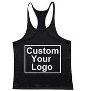 Customized Logo Men's Gym Exercise Fitness Tank Top Y Back Fitness Lightweight Shoulder Strap Muscle Stringer Fitness T-shirt