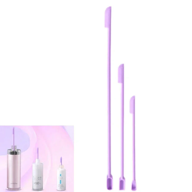 Silicone Spatula Silicone Double-end Scraper Cosmetics Bottle Jar Scraper Cosmetics Tool Mini Scraper Set Makeup Tools
