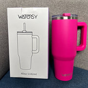 891/1182ml Insulated Mug With Handle And Straw Large Capacity 40oz Tumbler Stainless Steel Water Bottle Office Home Thermal Mug