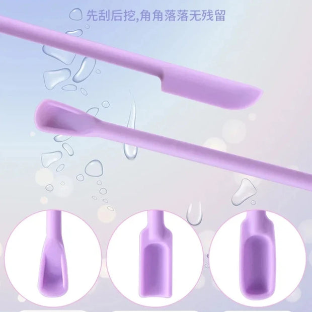 Silicone Spatula Silicone Double-end Scraper Cosmetics Bottle Jar Scraper Cosmetics Tool Mini Scraper Set Makeup Tools