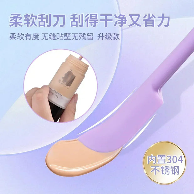 Silicone Spatula Silicone Double-end Scraper Cosmetics Bottle Jar Scraper Cosmetics Tool Mini Scraper Set Makeup Tools