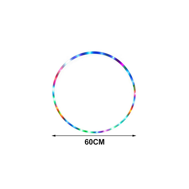 LED Colorful Fitness Circle Performing Arts Abdominal Fat Loss Light Fitness Crossfit Foldable Sport Hoop Gym Fitness Equipments