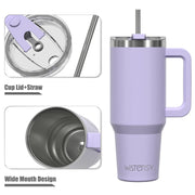 891/1182ml Insulated Mug With Handle And Straw Large Capacity 40oz Tumbler Stainless Steel Water Bottle Office Home Thermal Mug