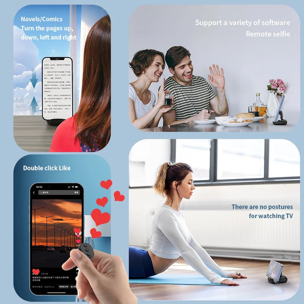 Smart Browsing Device Video Controller for Mobile Phone 5.3 Wireless Ring Remote Automatic Browsing Turner Page Controller