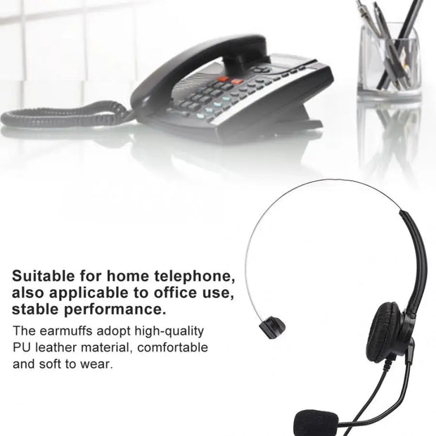 Headset Telephone Monaural Headset Landline Phone Headphone With Microphone For Home Use Auriculares Wired headset For Handle