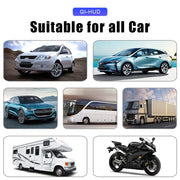 Car Head Up Display Smart Gadgets GPS Auto Electronics Accessories HUD Digital Gauges Overspeed Alarm Speedometer MPH