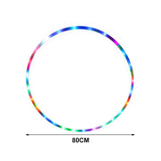 LED Colorful Fitness Circle Performing Arts Abdominal Fat Loss Light Fitness Crossfit Foldable Sport Hoop Gym Fitness Equipments