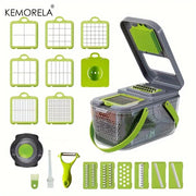 A Set Of 22-Piece Vegetable Cutter, Multifunctional Fruit Vegetable Cutter, Manual Food Grater, Container Vegetable Cutter