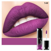 Pudaier Waterproof Lip Gloss Matte Liquid Lipstick Matte Lip Stick Cosmetics Makeup Nude Purple Black Rose Cosmetics