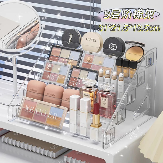 Transparent Storage Box Clear Makeup Organizer Multi-layer Cosmetic Storage Rack Organization And Storage Case Cosmetics Make Up