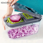 A Set Of 22-Piece Vegetable Cutter, Multifunctional Fruit Vegetable Cutter, Manual Food Grater, Container Vegetable Cutter